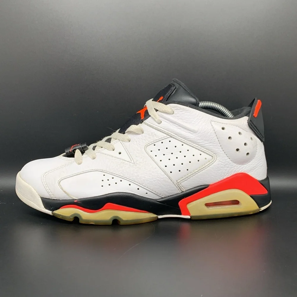 Jordan 6‎ Retro Low ‘White Infrared’ Shoes Men’s Sz 9
